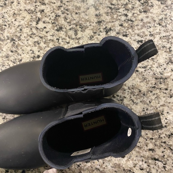 Navy blue, ankle rainboots. - Picture 4 of 5